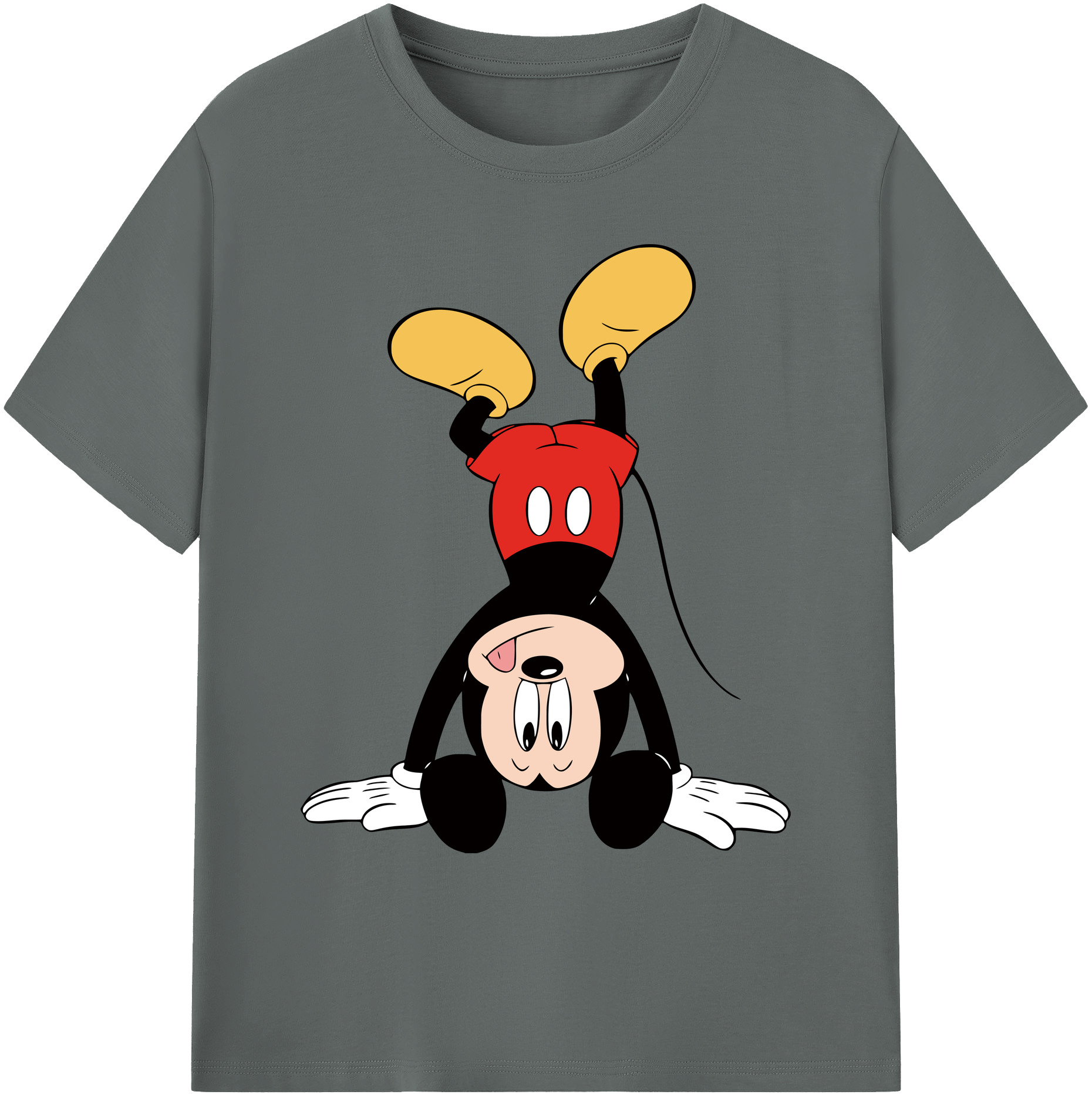 ミッキーマウス Mickey Mouse 綿100％ メンズ半袖Tシャツ｜肌触りやわらか＆通気性